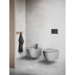 05 1155 0023 SFERA, pakabinamas klozetas  su lėtaeigiu dangčiu cemento spalvos